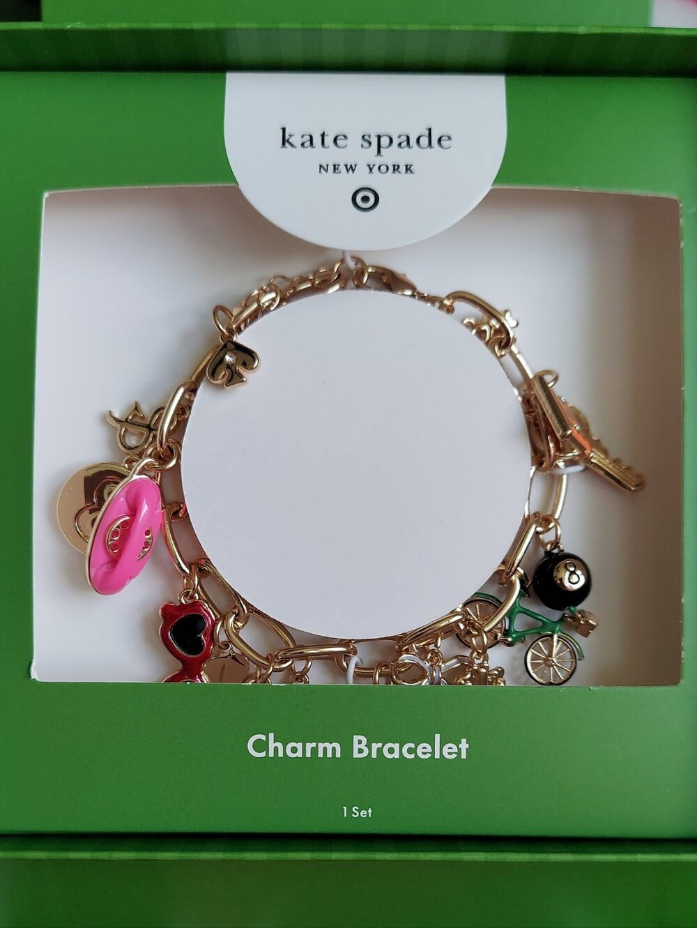 Nwt Kate Spade X Target Gold-Tone Multi Charm Bracelet